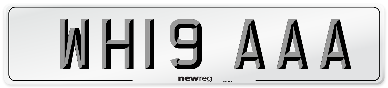 WH19 AAA Number Plate from New Reg